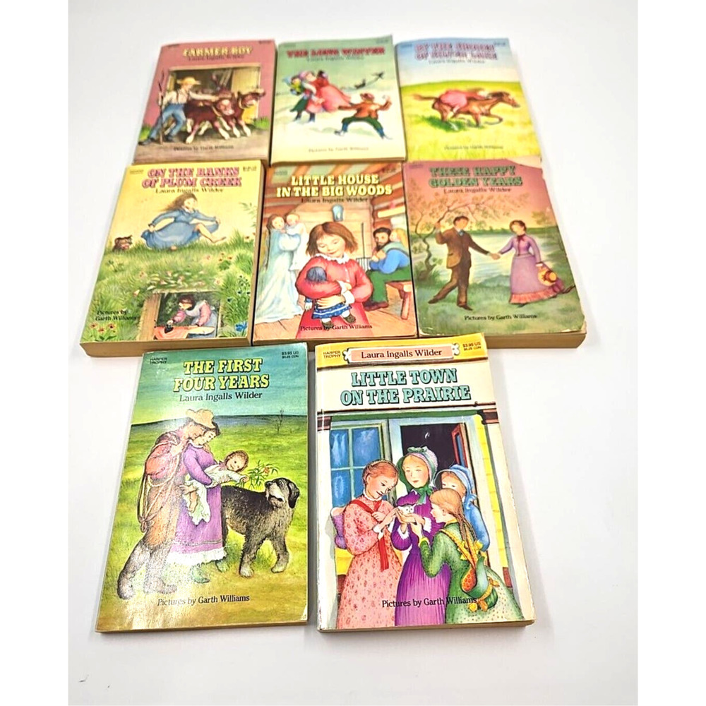Laura Ingalls Wilder Little House On The Prairie Paperback Book Lot Of 8 Vtg